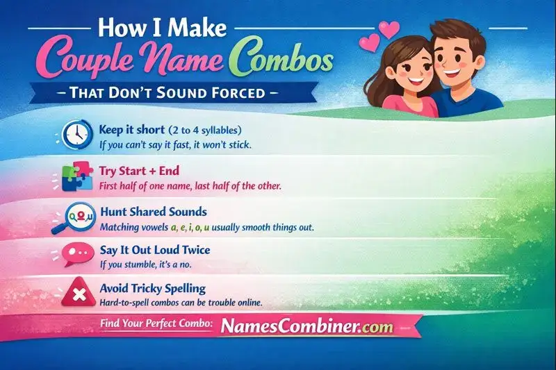 How I make couple name combos that don’t sound forced