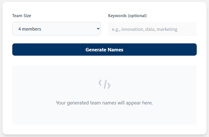 NamesCombiner team name generator